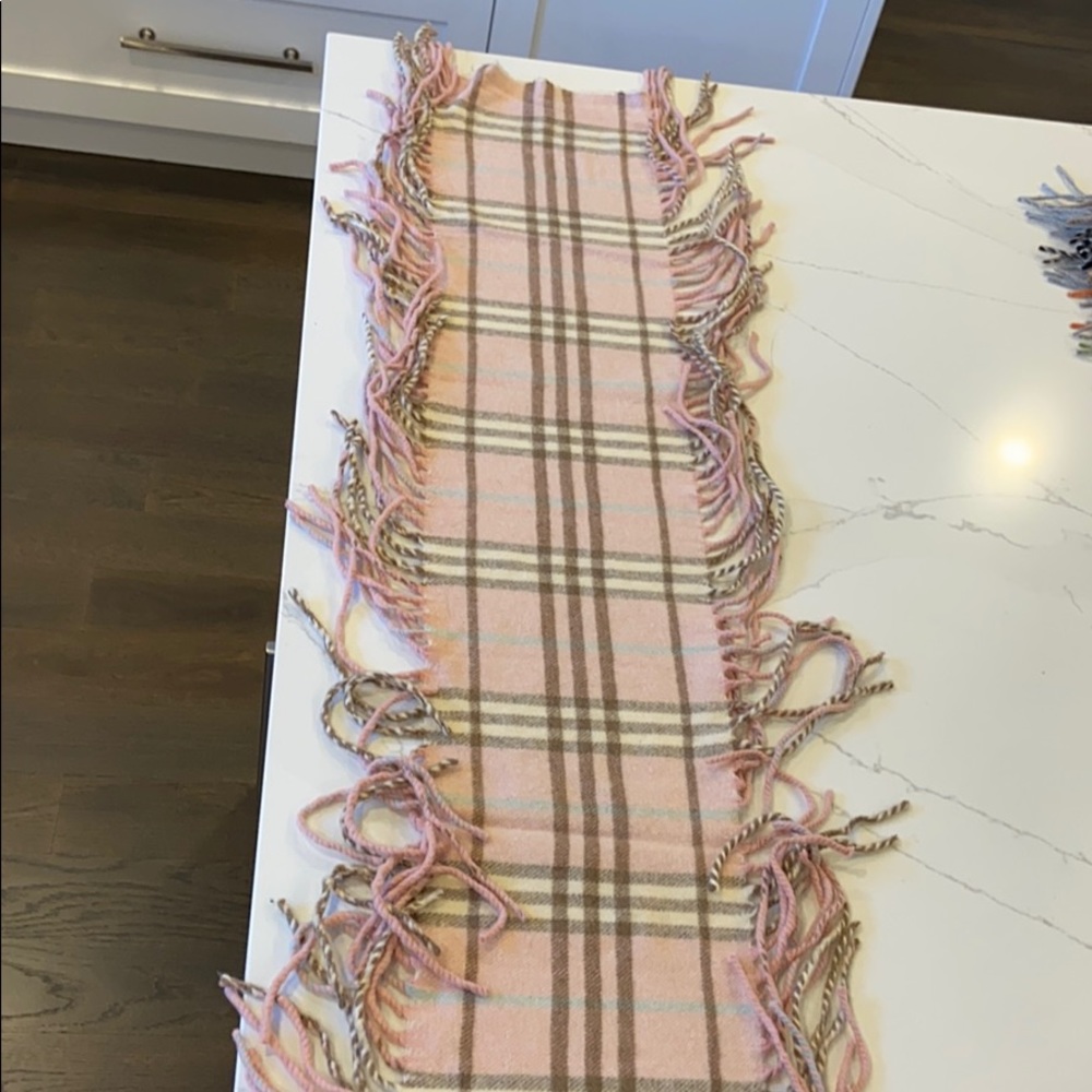 Burberry Pink Lt Brown Aqua Happy Scarf